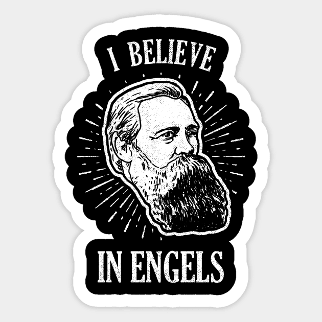 I Believe In Friedrich Engels | Funny Communist Socialist Sticker by dumbshirts